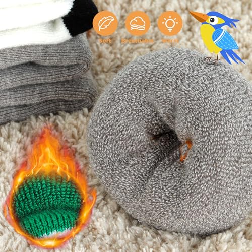 Merino Wool Ski Socks Kids 2 Pairs. Winter Warm Knee High Snowboarding Thermal Skating Socks for Boys Girls Toddlers - necksoother