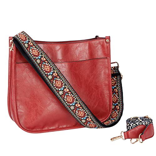 Crossbody Bag for Women Trendy - Vegan Leather Shoulder Purse. Medium Hobo Bag with 2 Strap - necksoother