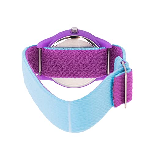 Disney Frozen Kids' Plastic Time Teacher Analog Quartz Nylon Strap Watch - necksoother