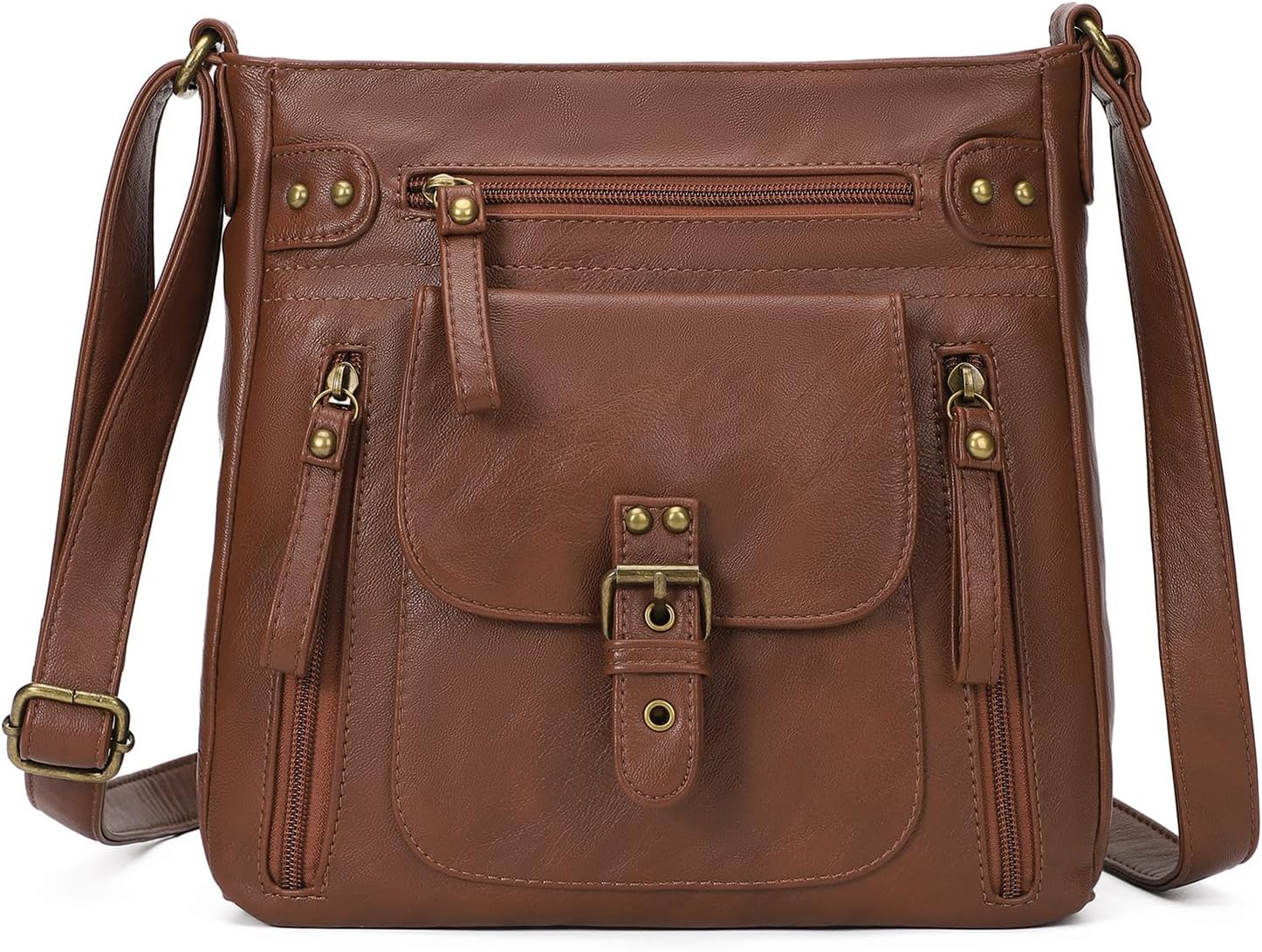 KL928 Crossbody Bags for Women. Multi Pocket Shoulder Bags. Medium PU Leather Cross Body Purses - necksoother
