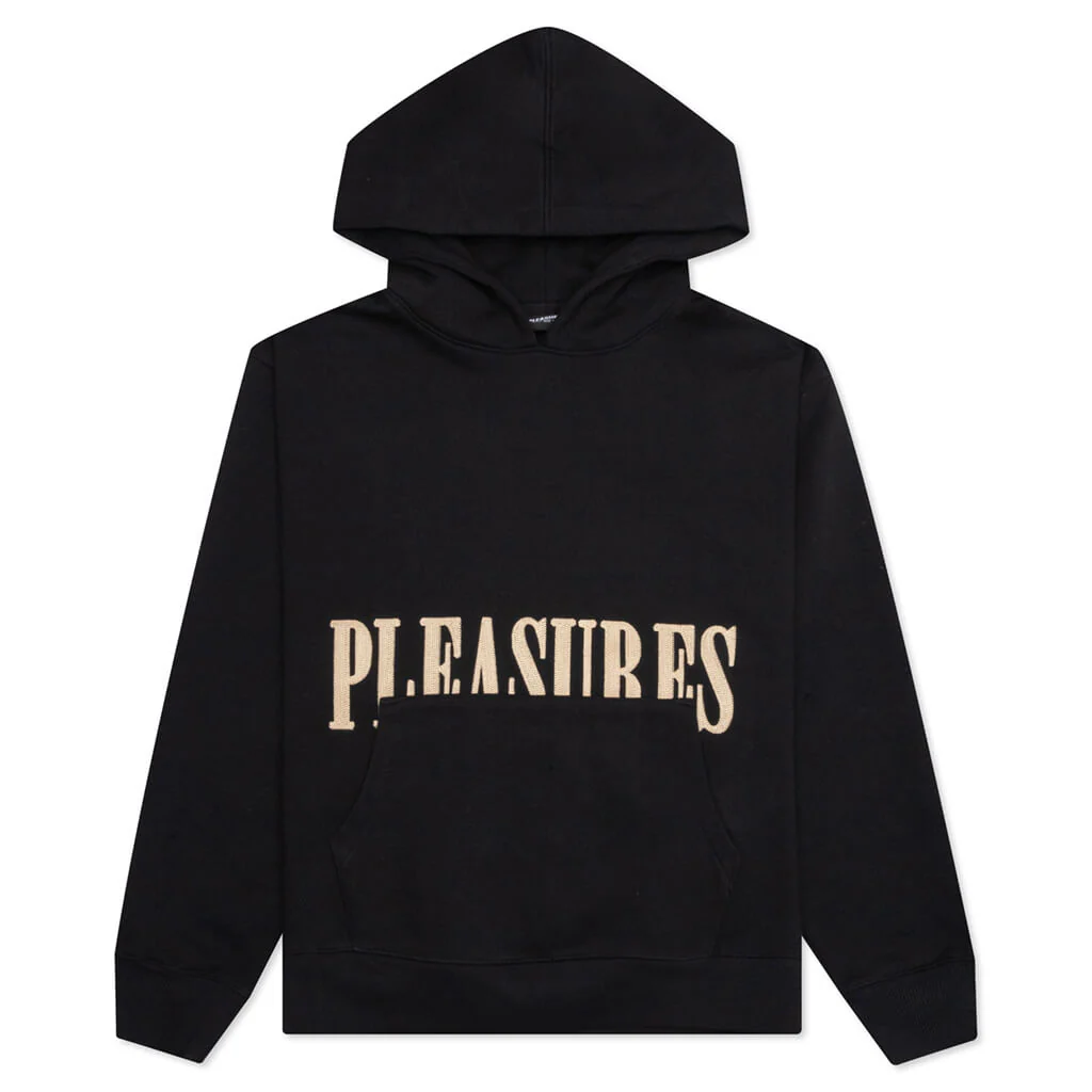 Pleasures Latex Hoodie - Black - necksoother