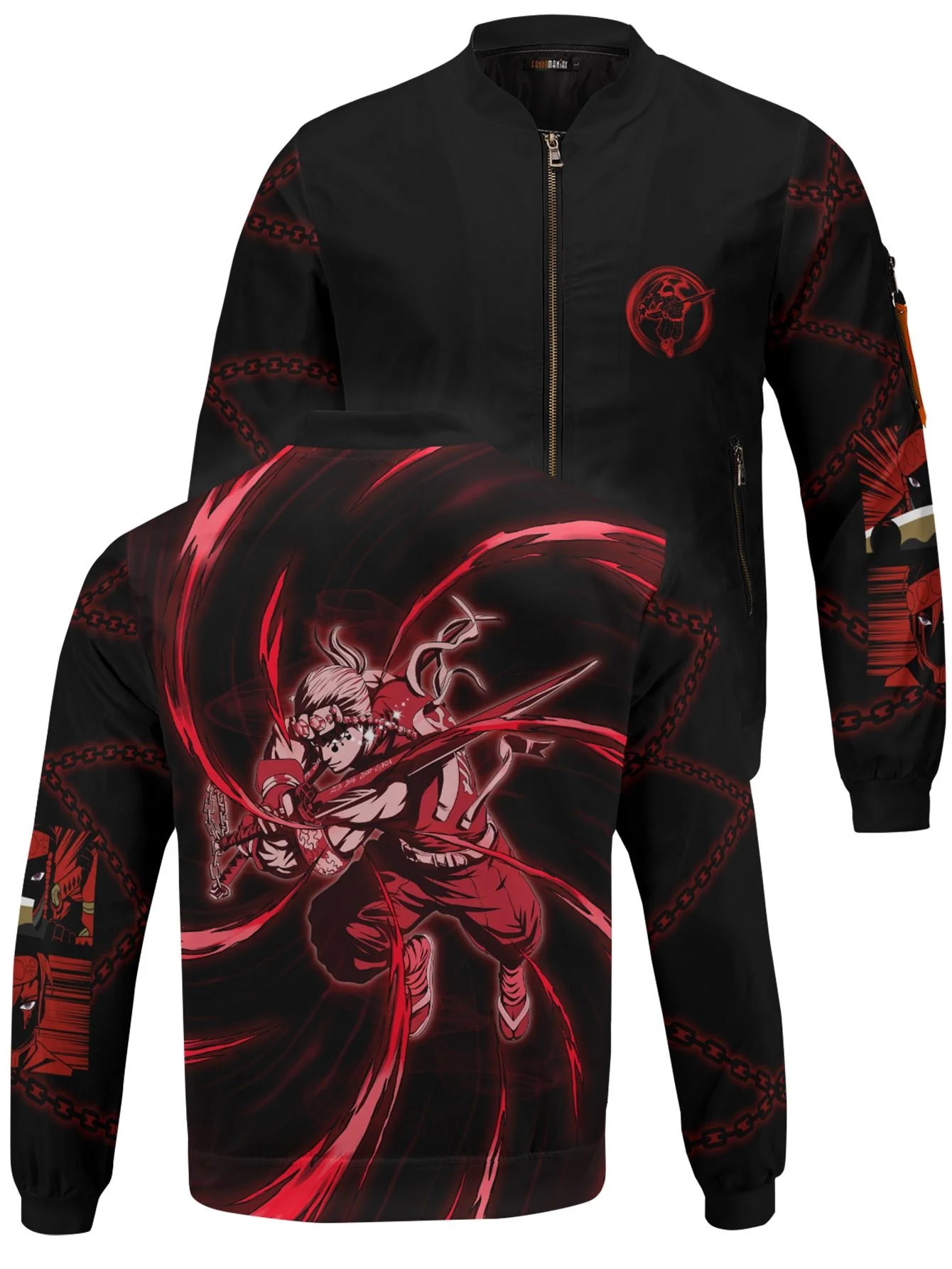 Red ED Uzui Bomber Jacket - necksoother