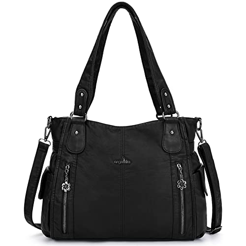 Angel Kiss Handbags for Womens Top-Handle Hobo Purse Roomy Casual Shoulder Bags PU Tote Satchel Purse for Women - necksoother