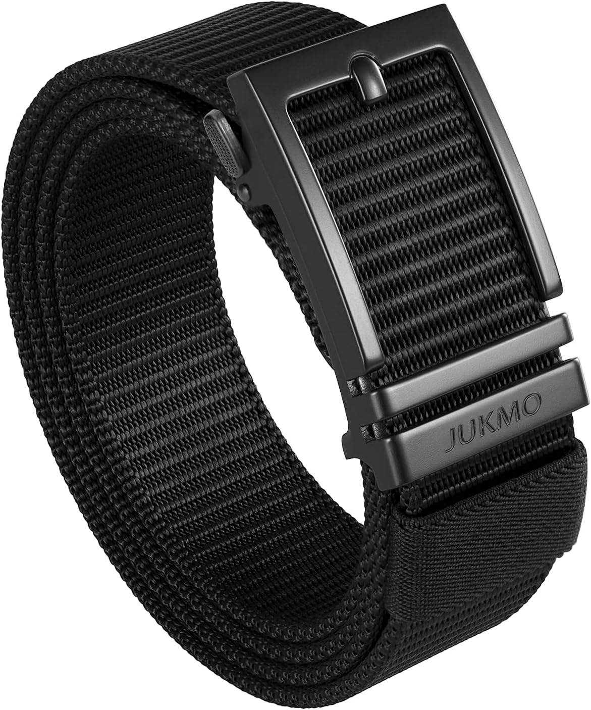 JUKMO Ratchet Golf Belt for Men. Nylon Web Tactical Belt with Automatic Slide Buckle - necksoother