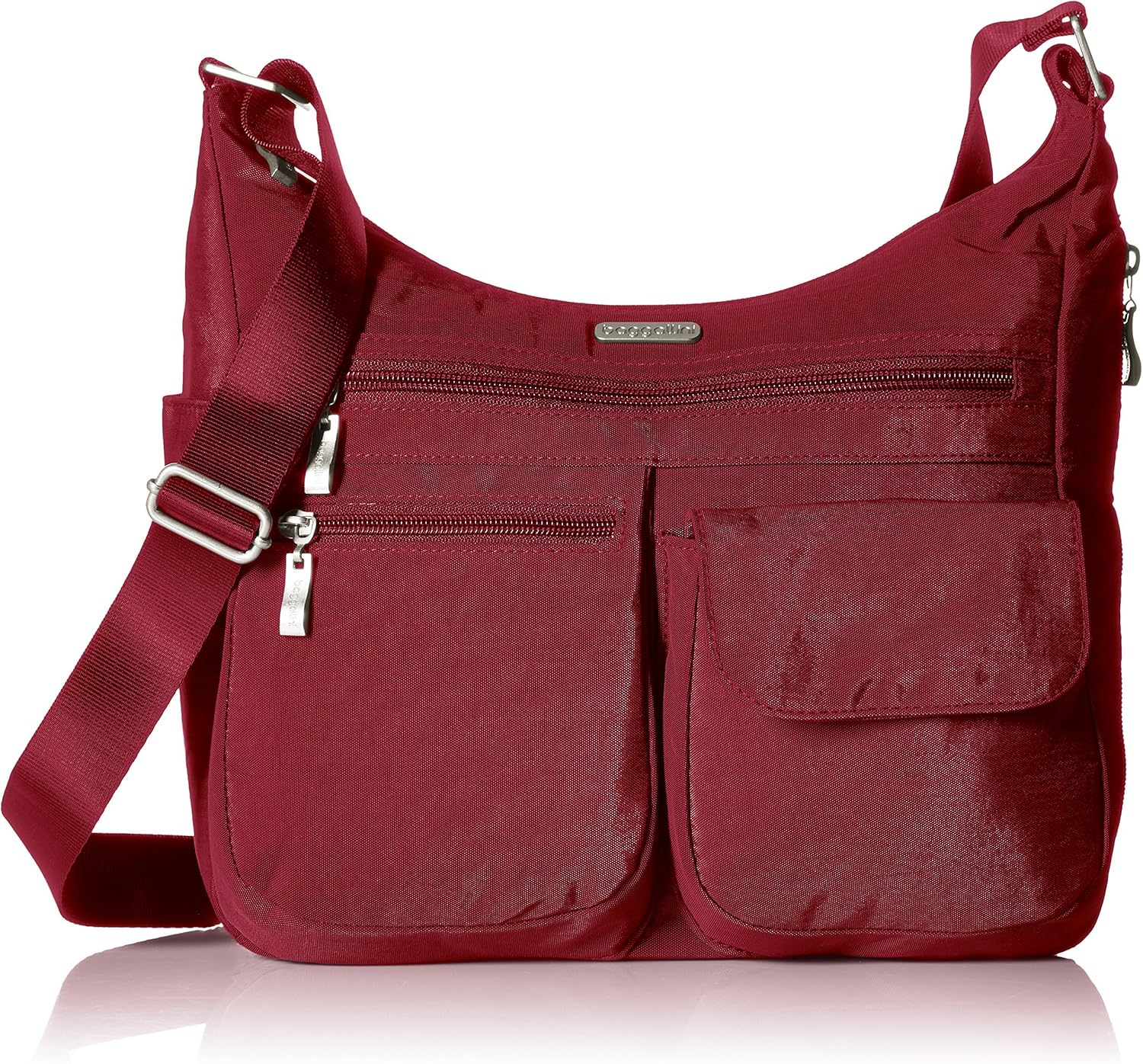 Baggallini Everywhere Bagg Crossbody Women 11x9 Lightweight Nylon Hobo Water-Resistant Travel Bag W/RFID Protection - necksoother