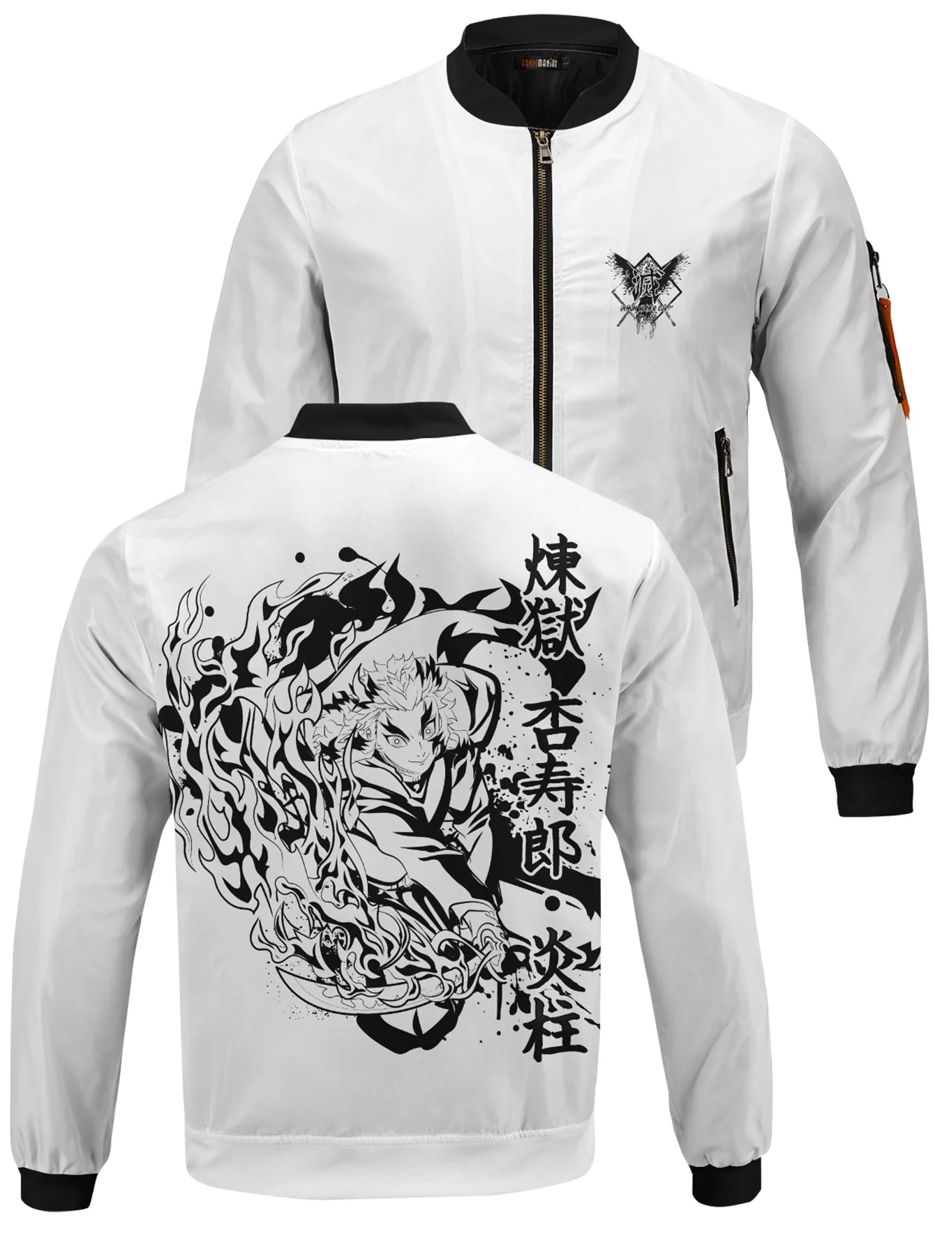 Kyojuro B&W Bomber Jacket - necksoother