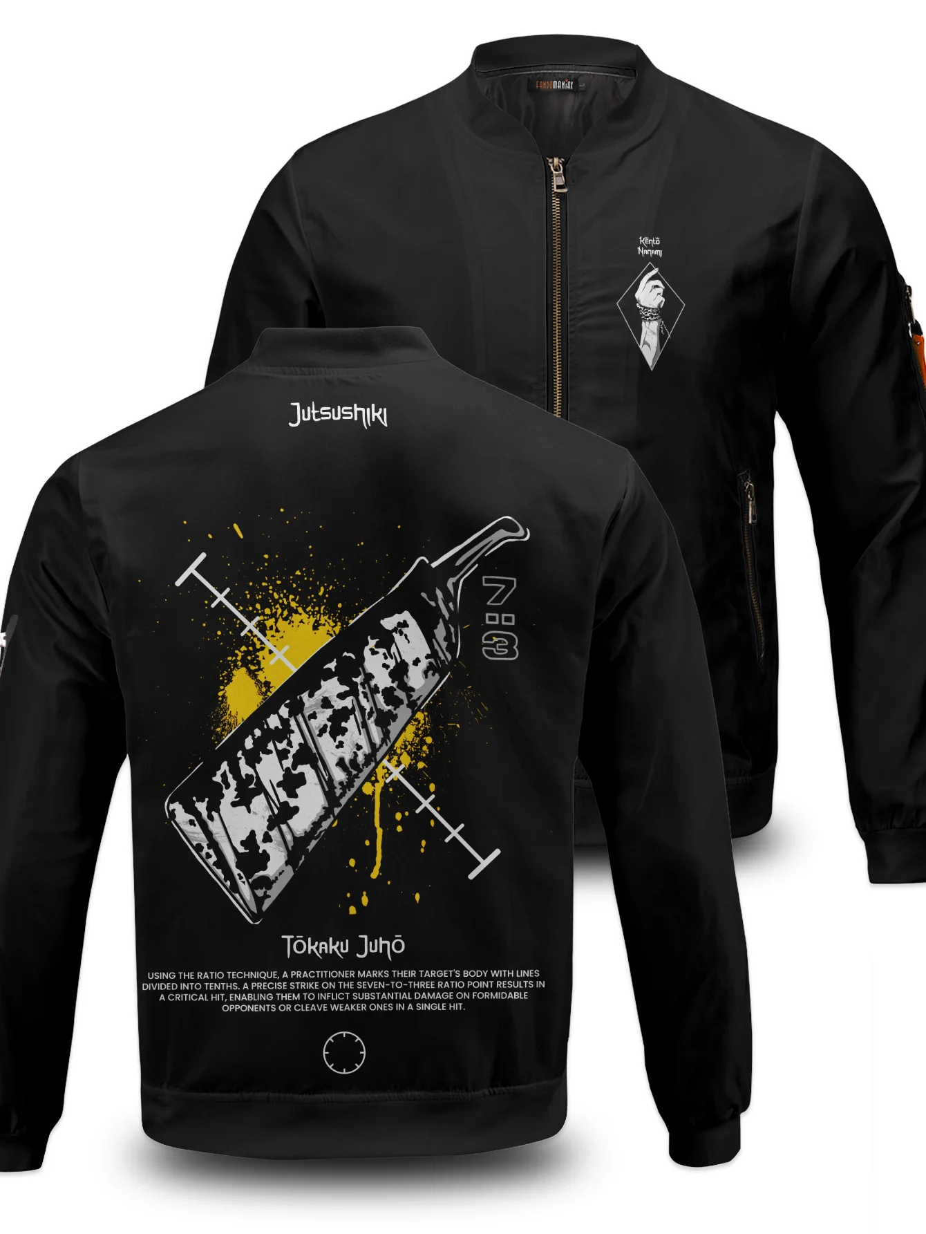 Nanami Kento B&W Bomber Jacket - necksoother