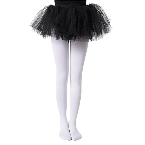 Frola Tights for Girls 40 Denier Semi Opaque Soft Pantyhose Ballet Dance Panty Footed Tights - necksoother