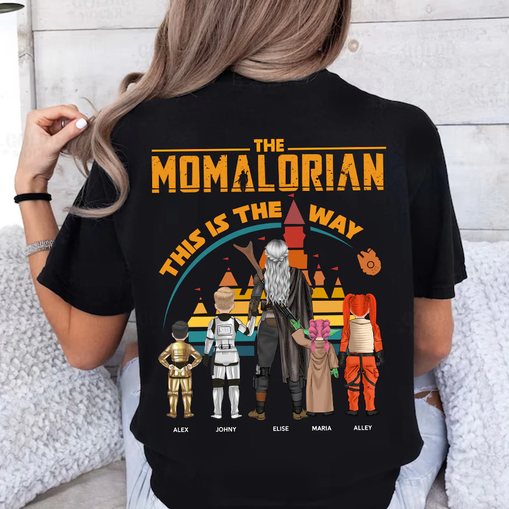 Custom Momalorian This Is The Way View Shirt - Tatooine Sunset Shirt Gift For Mom - necksoother