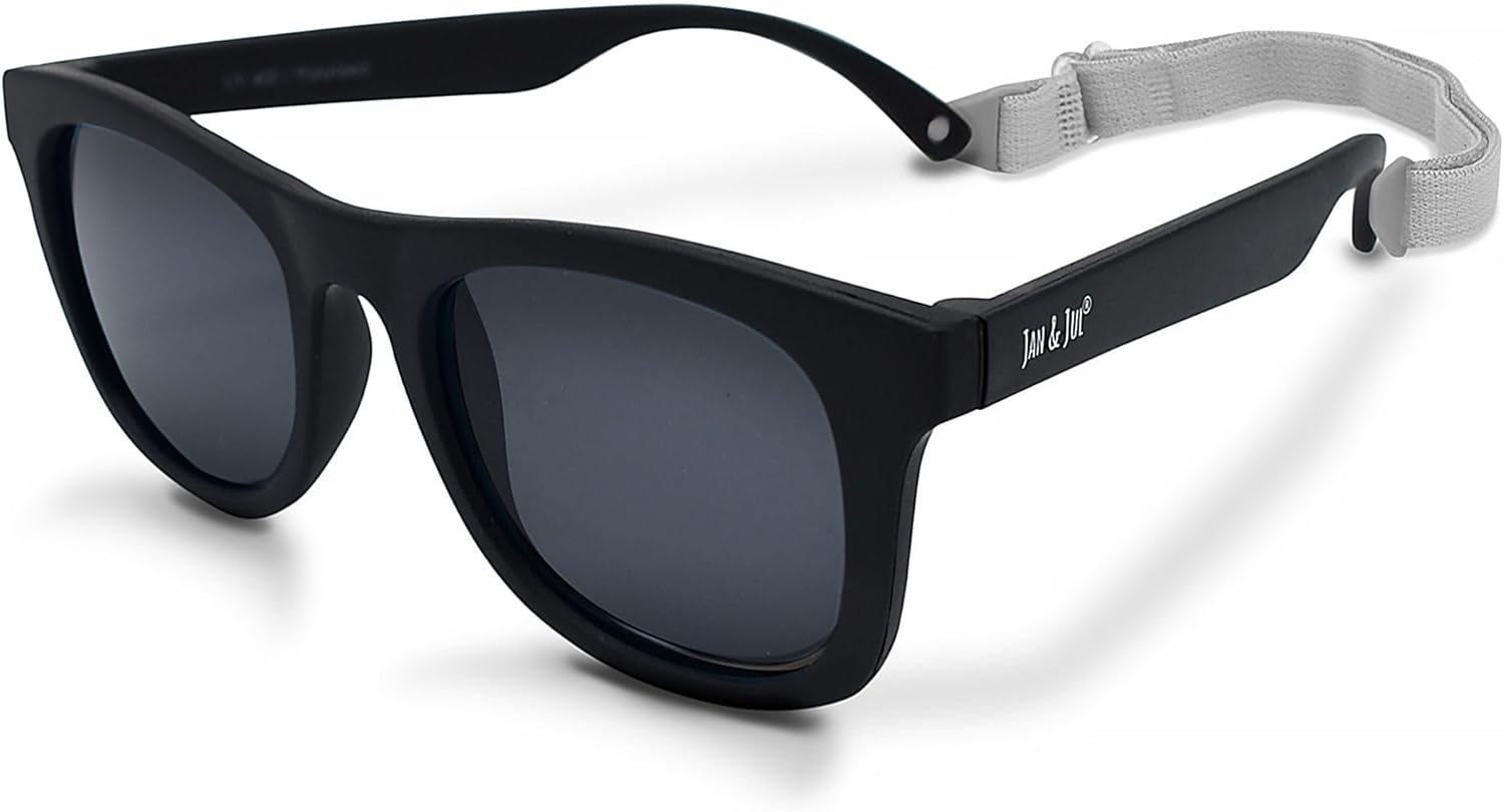 JAN & JUL Baby Toddler Kids' Flexible UV-400 Polarized Sun-glasses with Strap for Girls Boys - necksoother