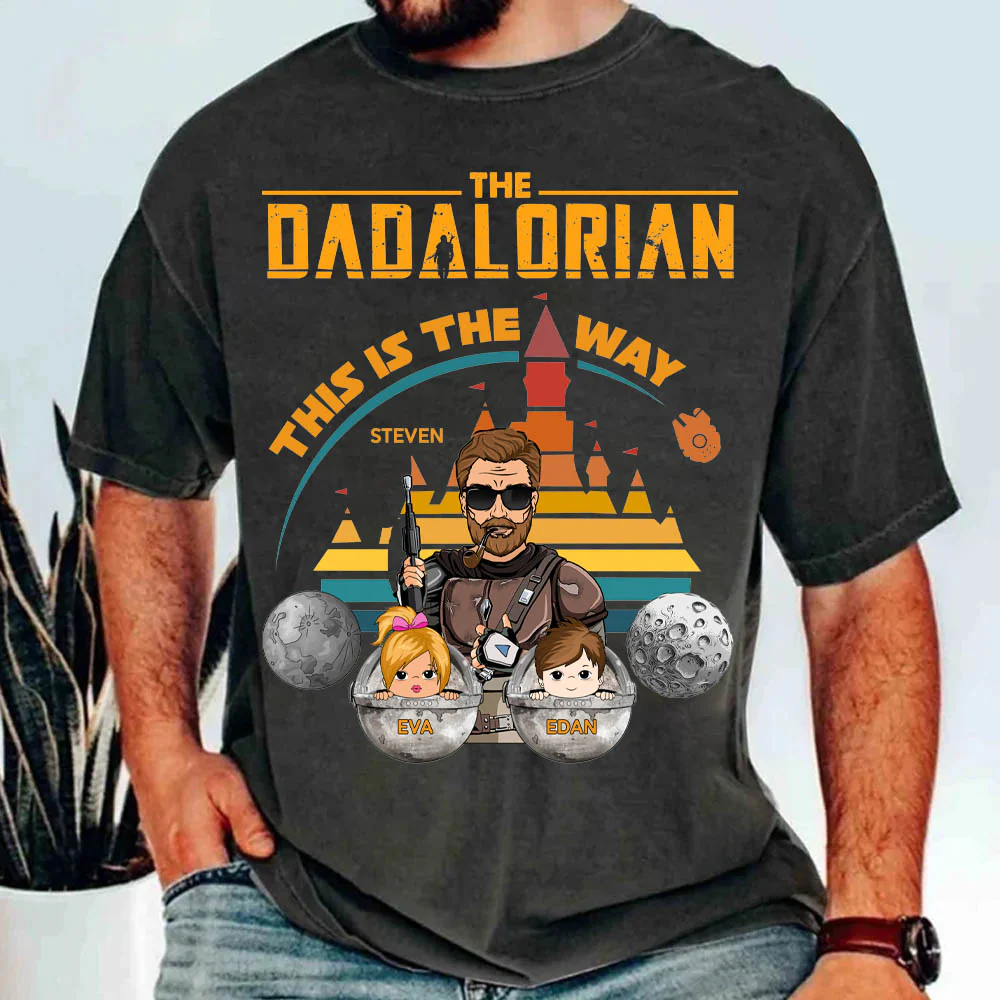 The Dadalorian This Is The Way - Personalized Shirt For Dad Custom Nickname With Kids Gift - necksoother