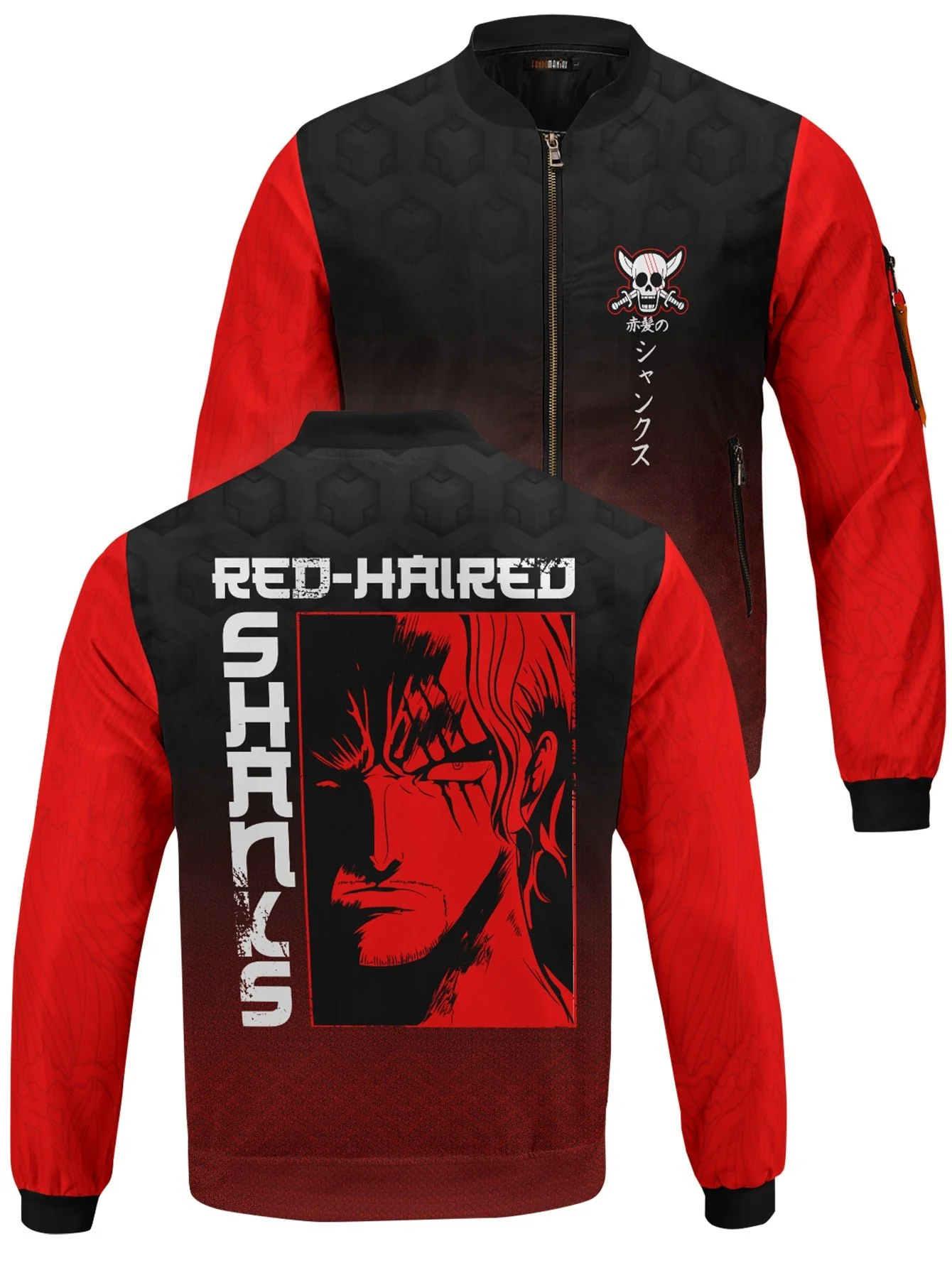 OP Grim Red hair Bomber Jacket - necksoother