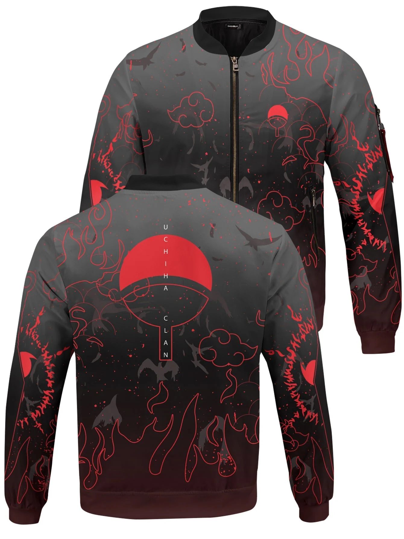 Uchiha Emblem Bomber Jacket - necksoother