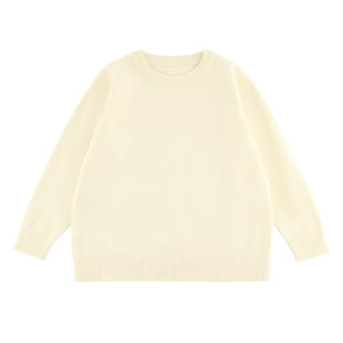 Boys & Girls Pullover Crewneck Sweater Soft School Uniform Sweater for Kids 4-14 Years - necksoother