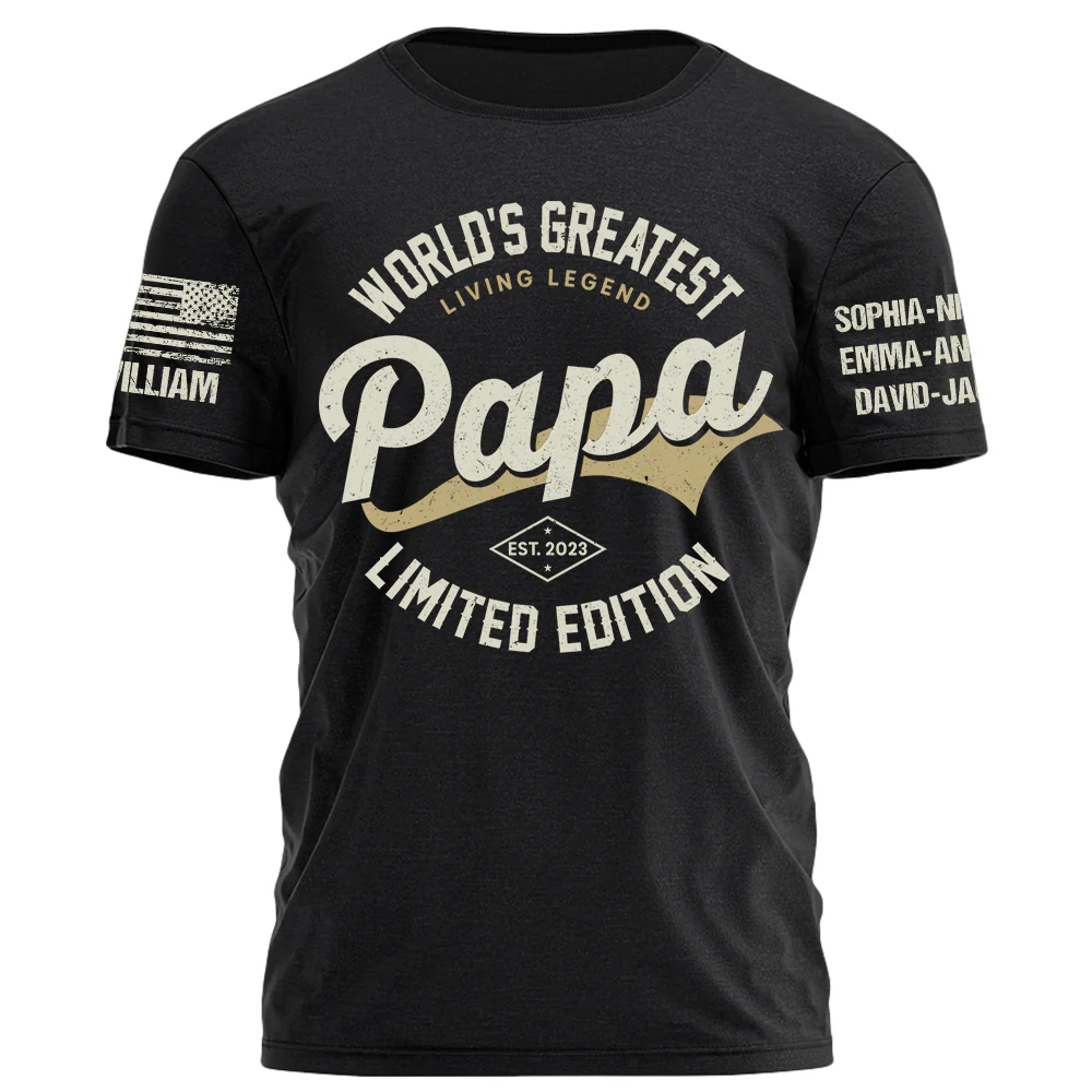 World's Greatest Living Legend Papa Limited Edition Personalized Shirt For Dad Grandpa H2511 - necksoother