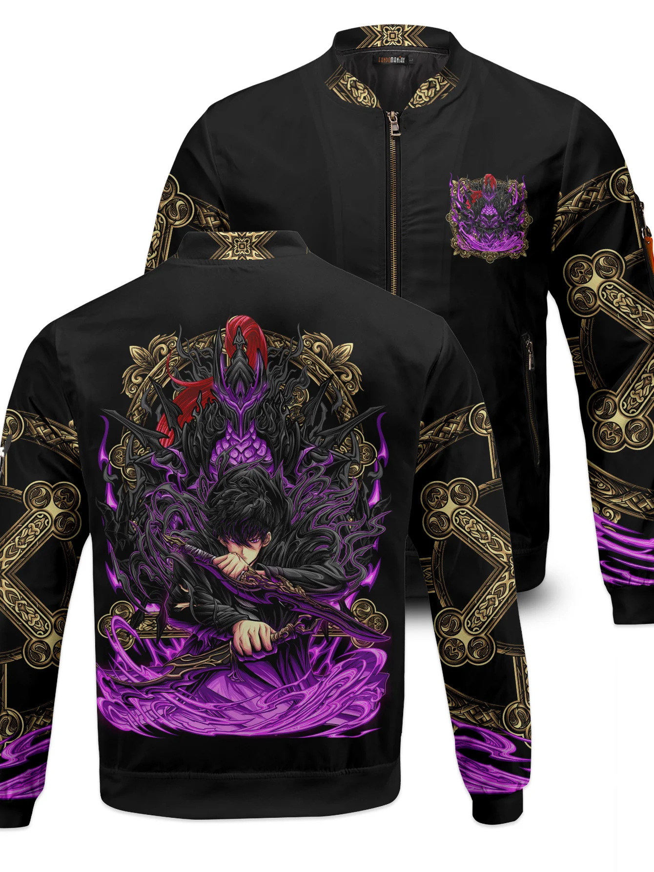 SL Purple Knight Bomber Jacket - necksoother