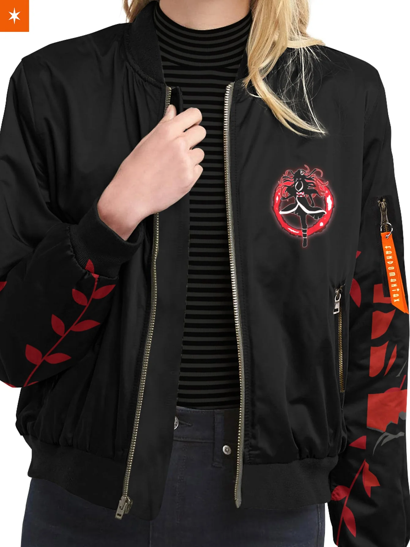 Red ED Nezuko Bomber Jacket - necksoother