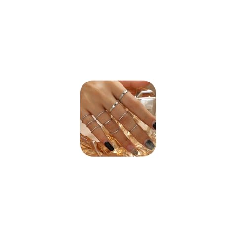 Simple Knuckle Rings Set for Women.Vintage Stackable Joint Finger Midi Rings Dainty Cute Rings Pack Festival Jewelry - necksoother