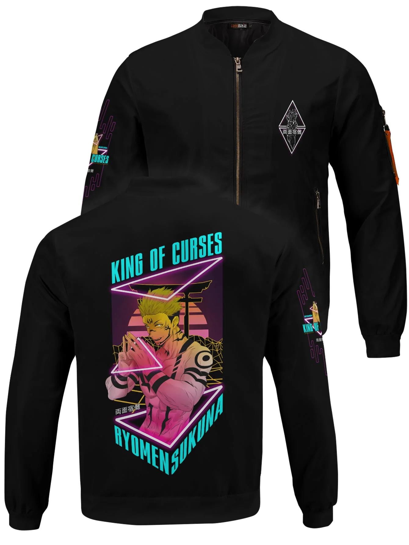 Retro Sukuna Bomber Jacket - necksoother