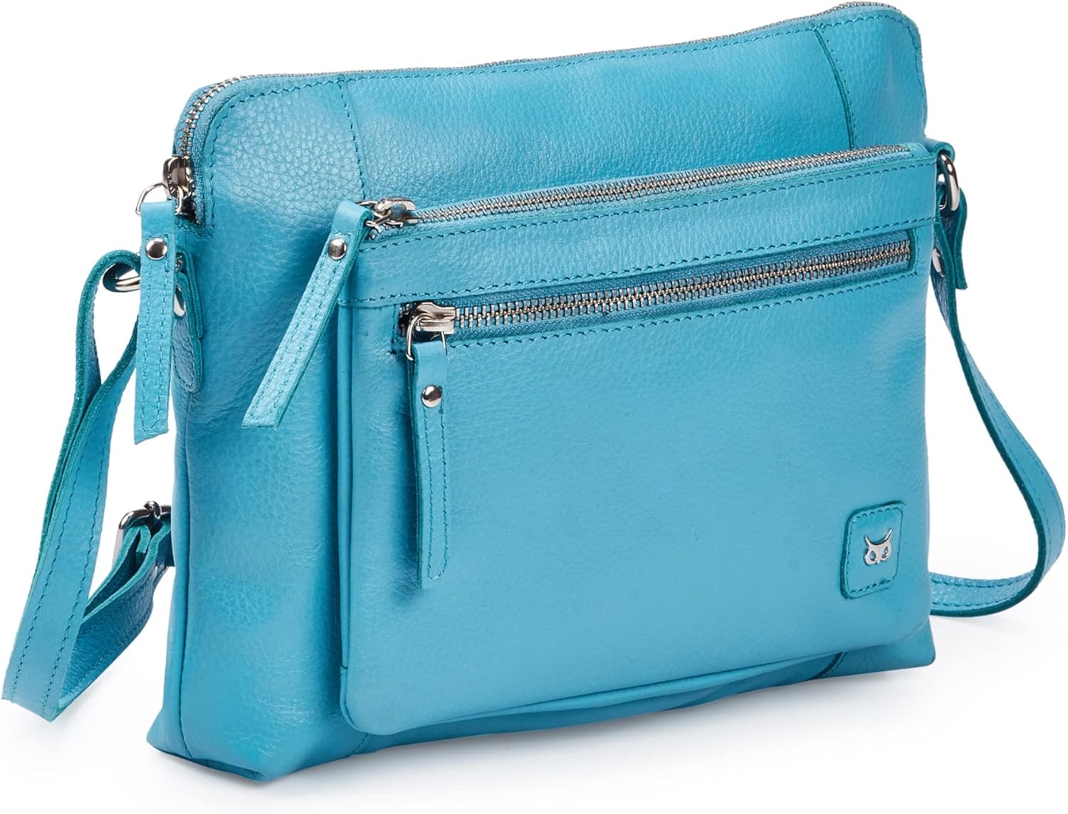 Wise Owl Accessories Small Soft Pebbled Real Leather Crossbody Handbags Purses Sling Crossover Shoulder Bag - necksoother