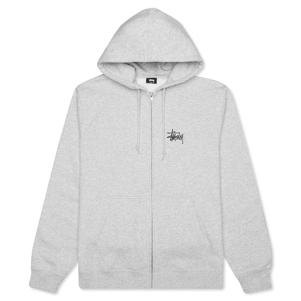 Basic Zip Hoodie - Ash Heather - necksoother