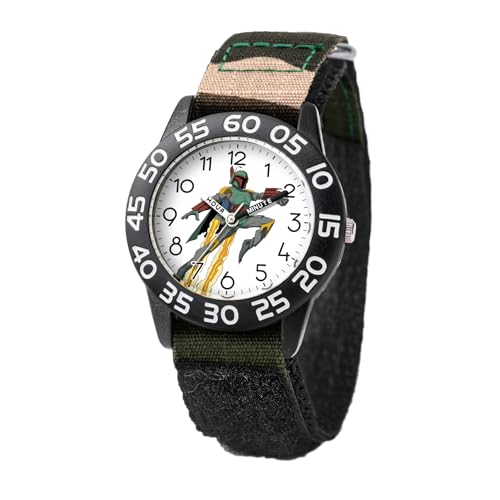 STAR WARS Kids' Plastic Time Teacher Watch. Analog Quartz Nylon Strap Watch - necksoother
