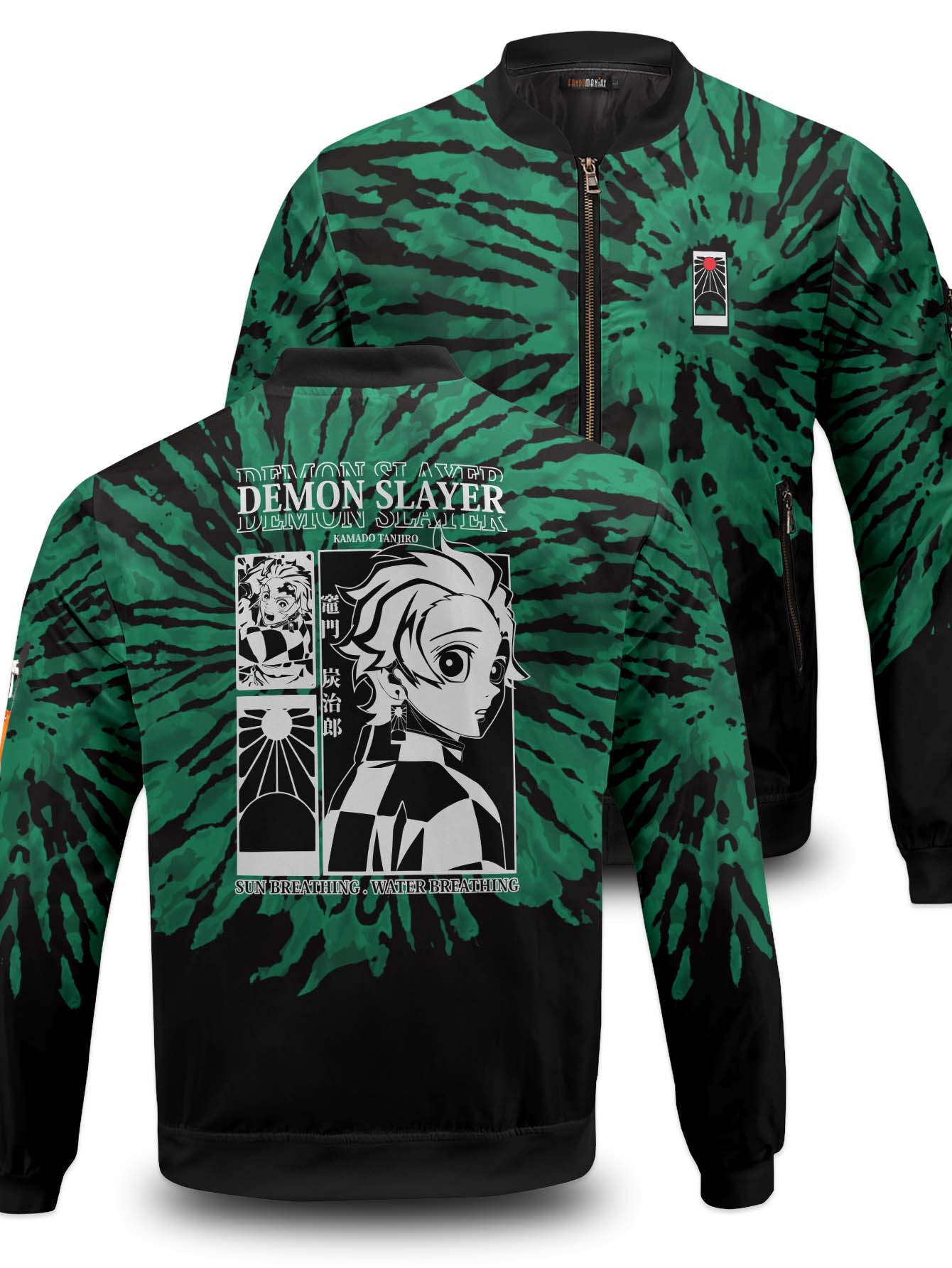 Tie Dye Tanjiro Bomber Jacket - necksoother