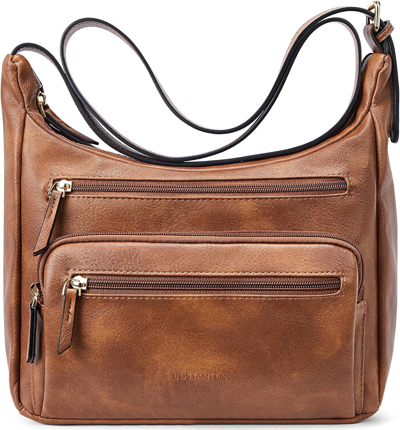 BOSTANTEN Crossbody Purses for Women Soft Vegan Leather Handbags Multi Pocket Shoulder Bag Pocketbooks - necksoother