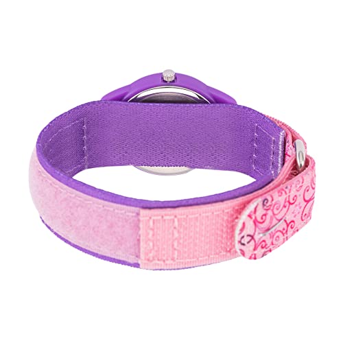 Disney Princess Kids' Plastic Time Teacher Analog Quartz Nylon Strap Watch - necksoother