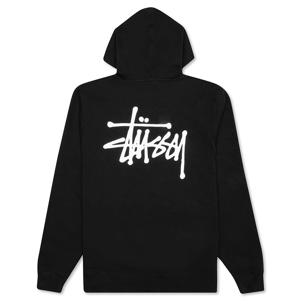 Basic Zip Hoodie - Black - necksoother