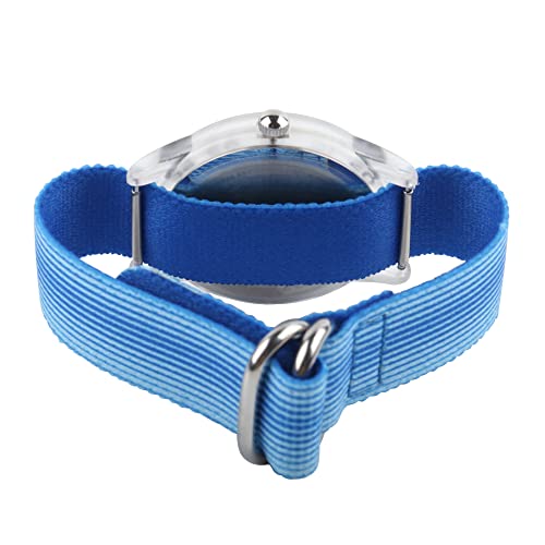 Disney Moana Kids' Plastic Time Teacher Analog Quartz Nylon Strap Watch - necksoother