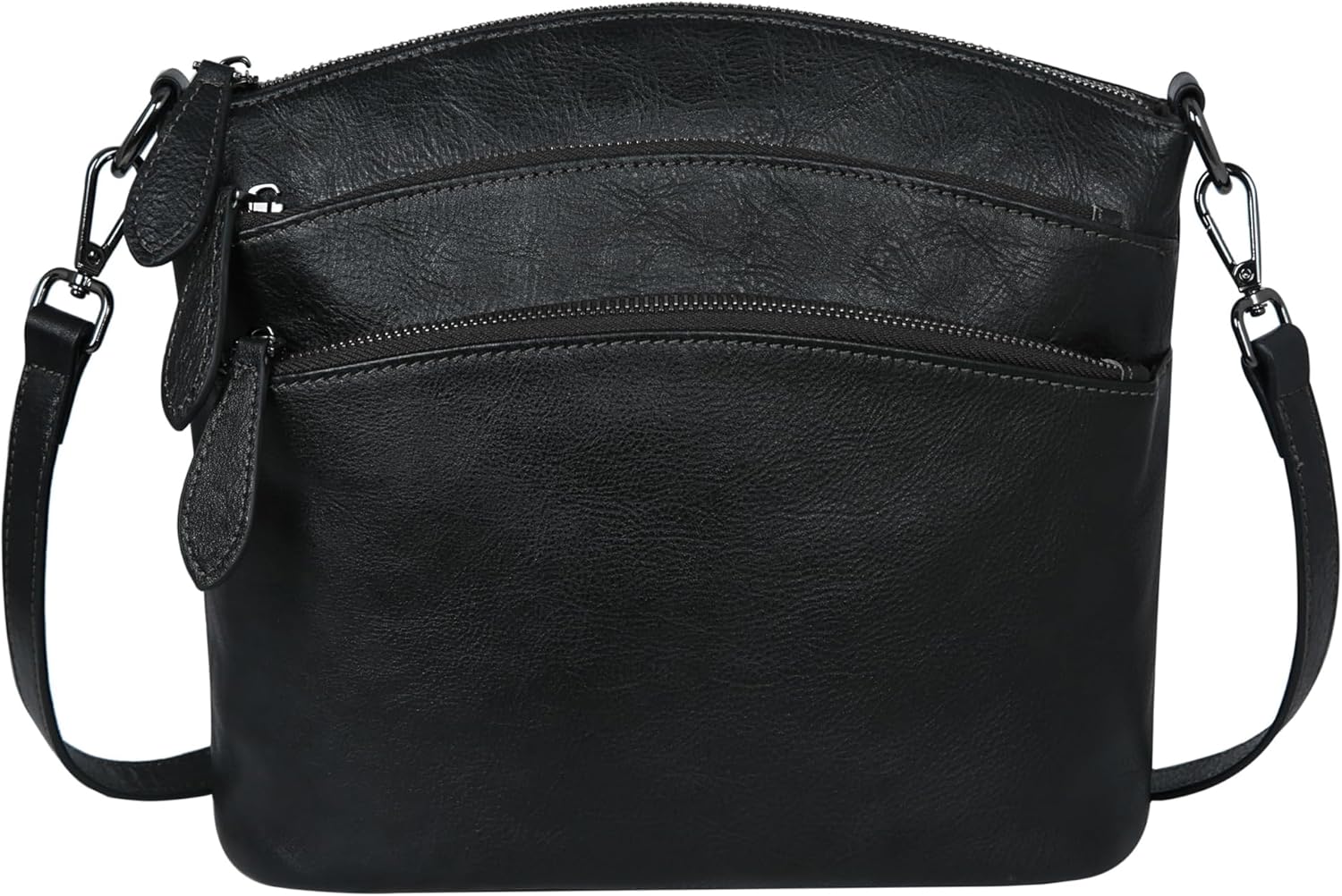HESHE Crossbody Bags for Women Genuine Leather Purses with Multi-Pockets Vintage Ladies Small Shoulder Satchel Bag - necksoother