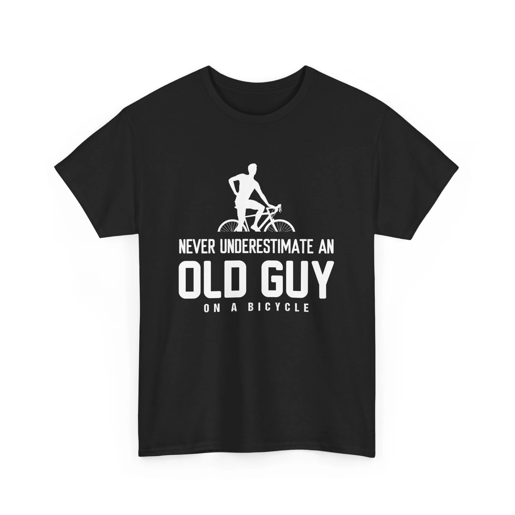 Old Guy Riding Heavy Cotton Tee - necksoother