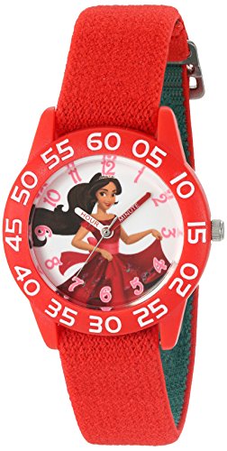 Disney Jr. Kids' Plastic Time Teacher Analog Quartz Nylon Strap Watch - necksoother