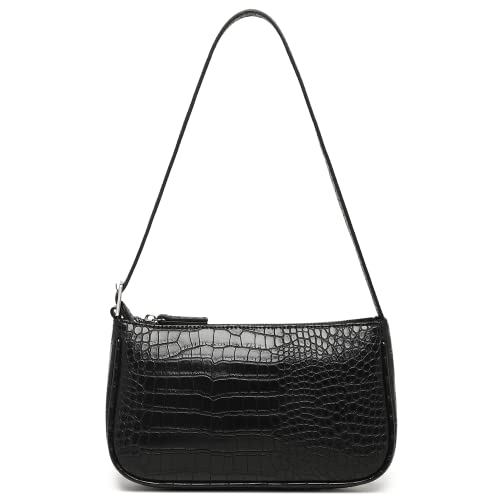 Small Purse for Women. Adjustable Shoulder Bags Crocodile Pattern Clutch Purse with Zipper Closure Retro - necksoother