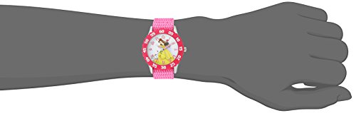 DISNEY The Princess & The Frog Kids' WDS000190 Princess Belle Analog Display Analog Quartz Pink Watch - necksoother