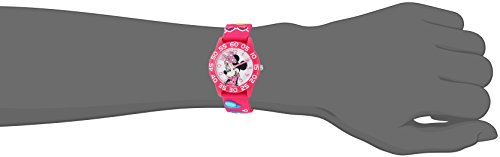 Disney Minnie Mouse Kids' Plastic Time Teacher Analog Quartz 3D Strap Watch - necksoother