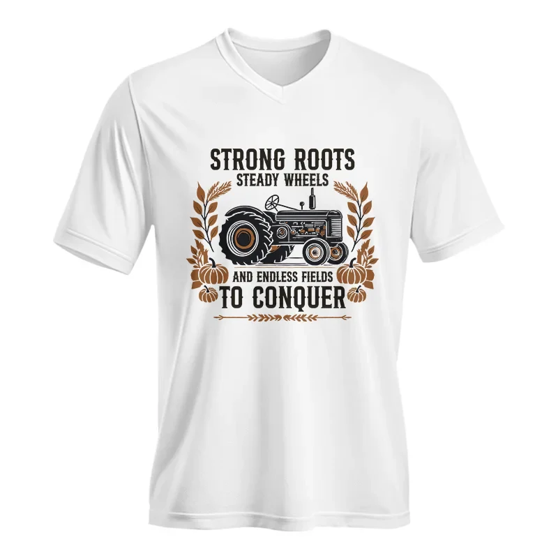 Thanksgiving Farmer Endless Fields To Conquer 5 - Unisex Jersey Short Sleeve V-Neck Tee - necksoother