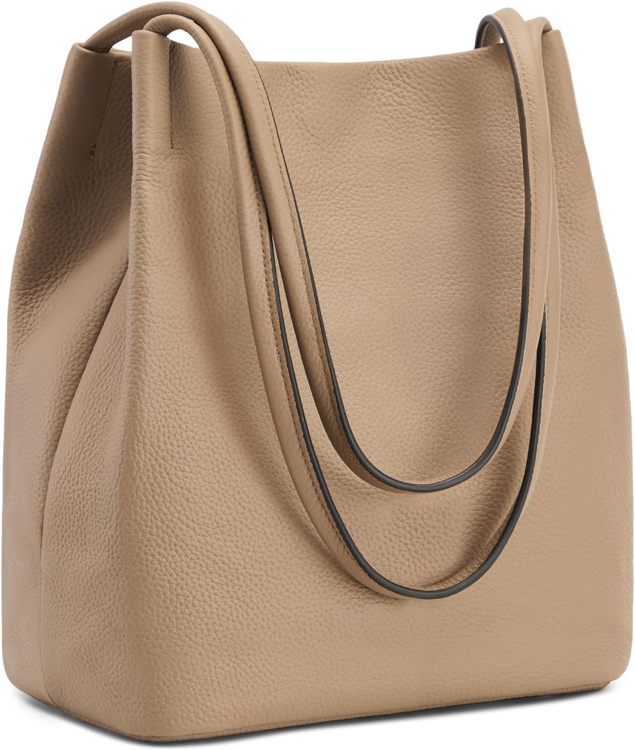 Kattee Women Soft Genuine Leather Totes Shoulder Bag Purses and Handbags with Top Magnetic Snap Closure - necksoother