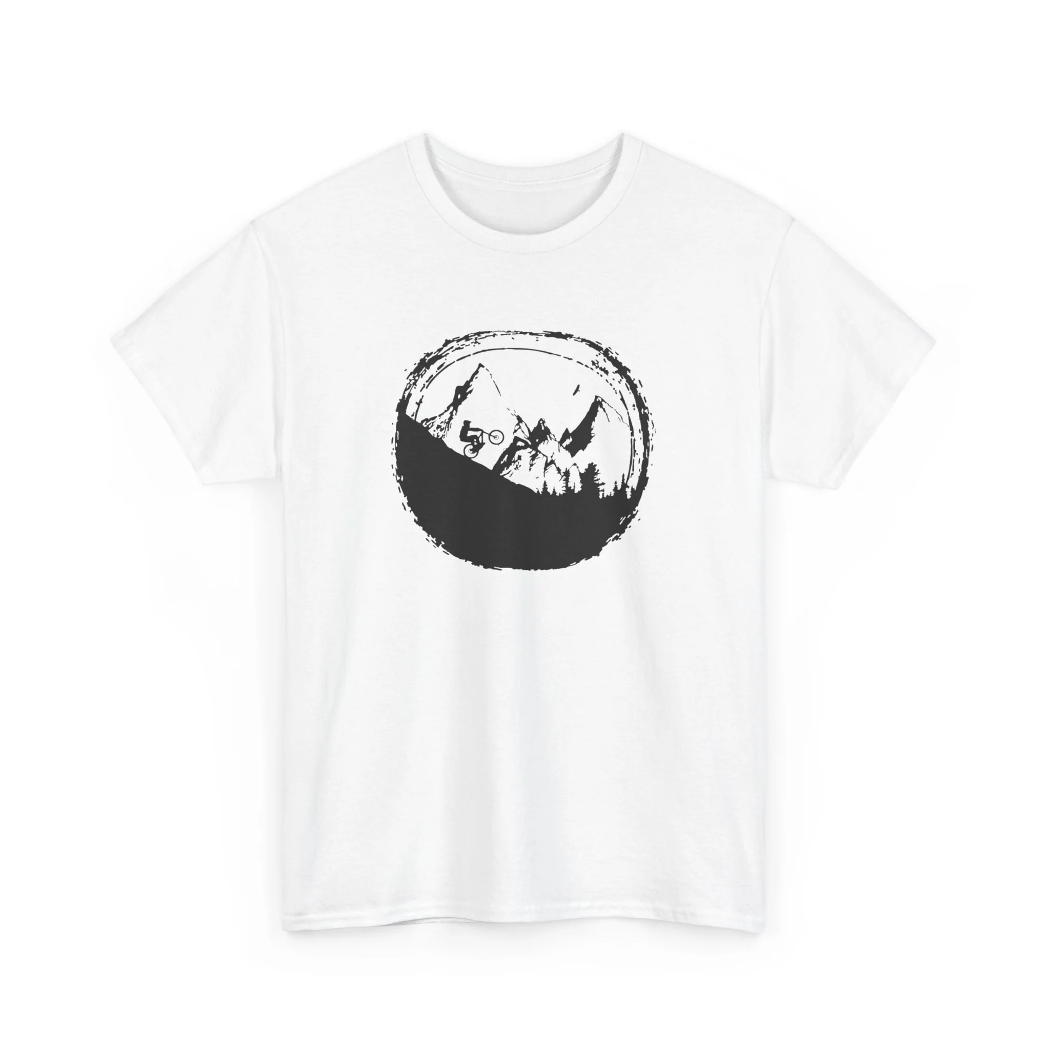 Mountain Biking Heavy Cotton Tee - necksoother