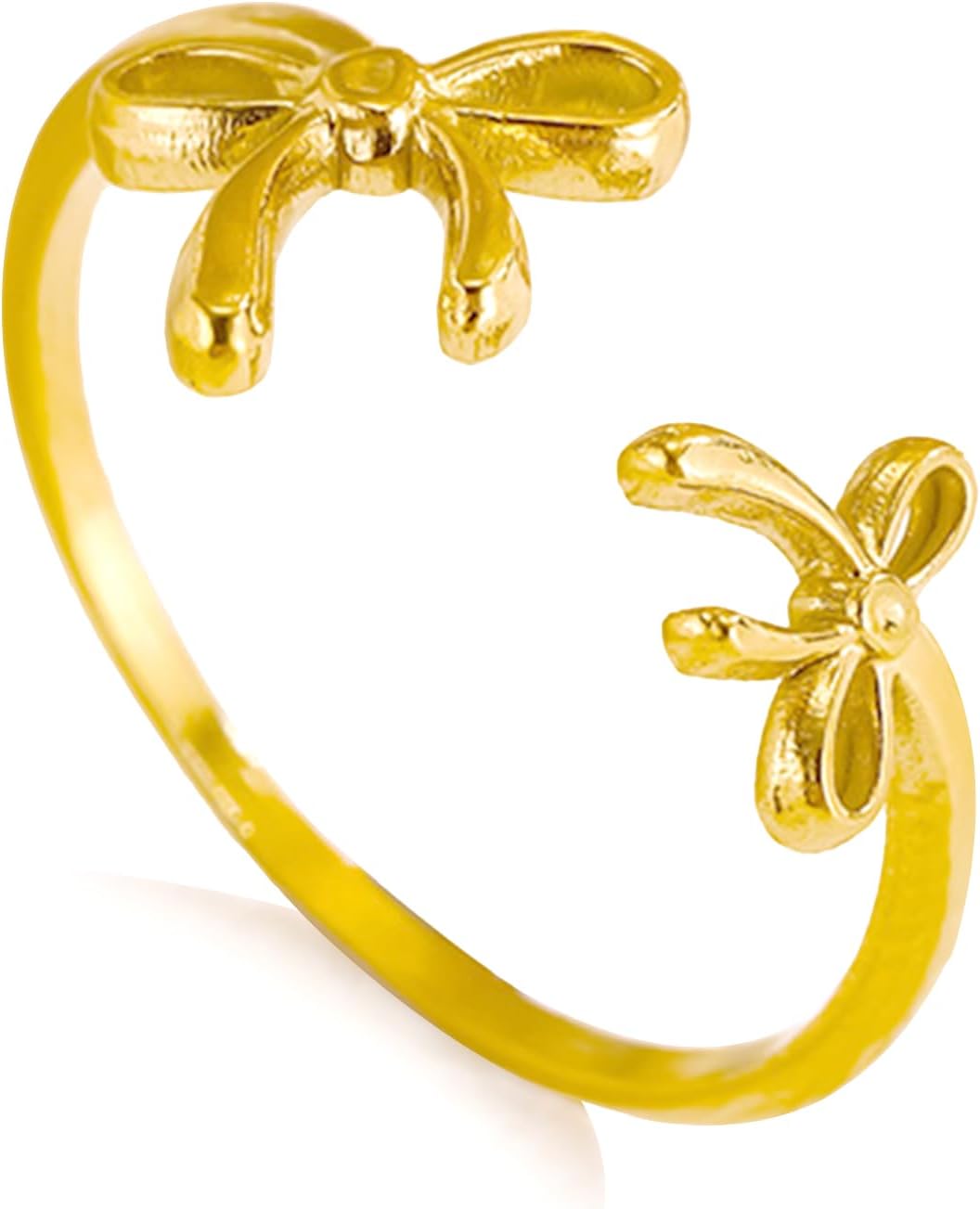 Gold Pearl Bow Rings for Women Cute Pearl Rings Trendy Elegant Ribbon Bow Ring Jewelry - necksoother