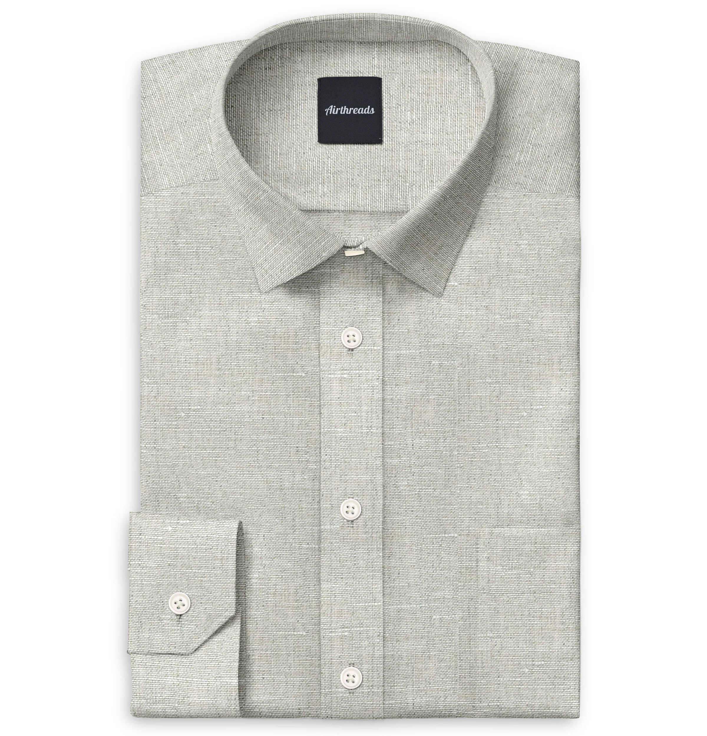 Long Sleeve Linen Shirt in Sand - necksoother