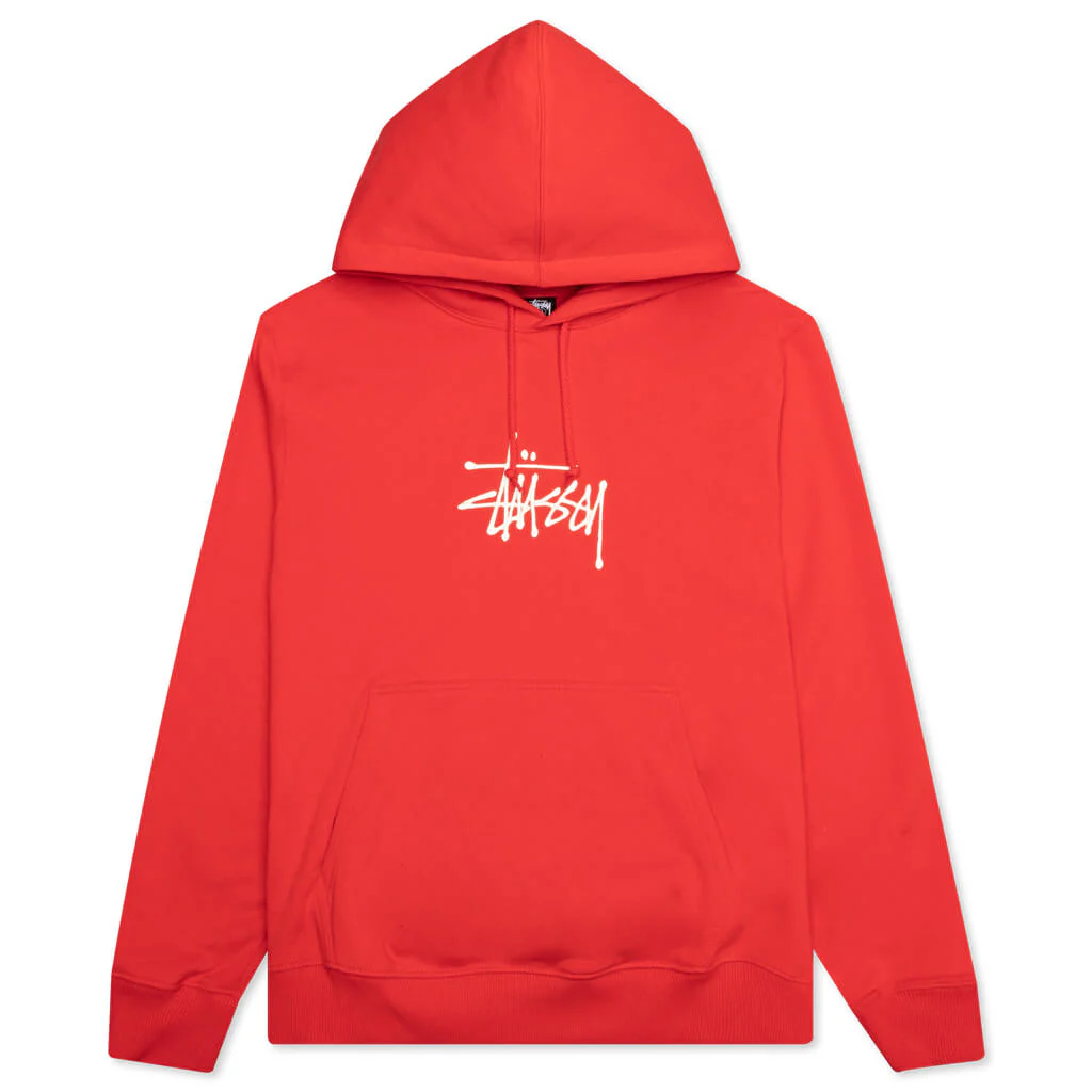 Basic Applique Hoodie - Red - necksoother