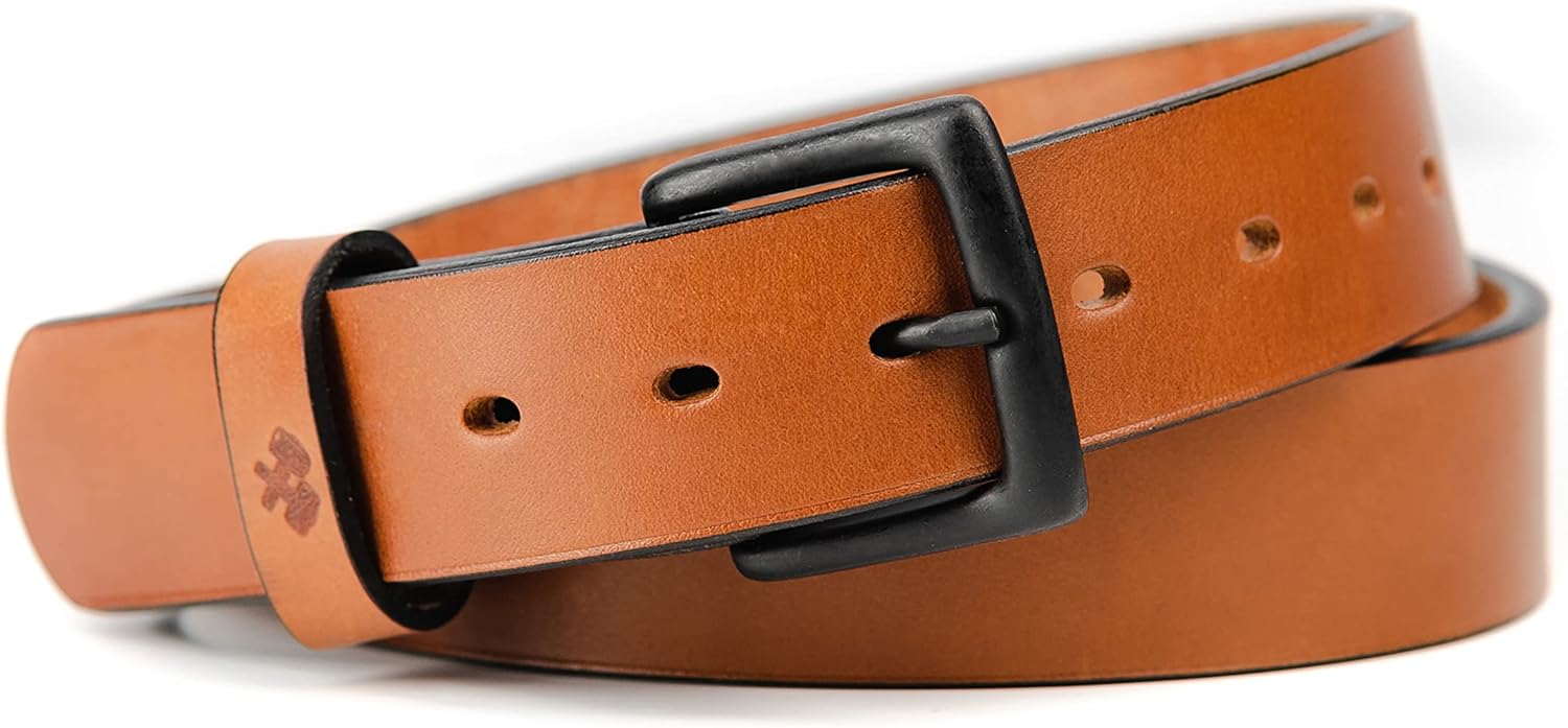 Main Street Forge All American Leather Belt | Made in USA | Men's Heavy Duty Work Belt | EDC Belt - necksoother