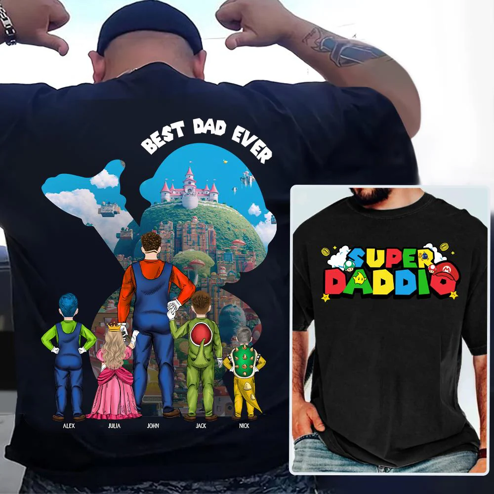 Personalized Super Daddio. Best Dad Ever Shirt. Super Dad Shirt. Father's Day Shirt - necksoother