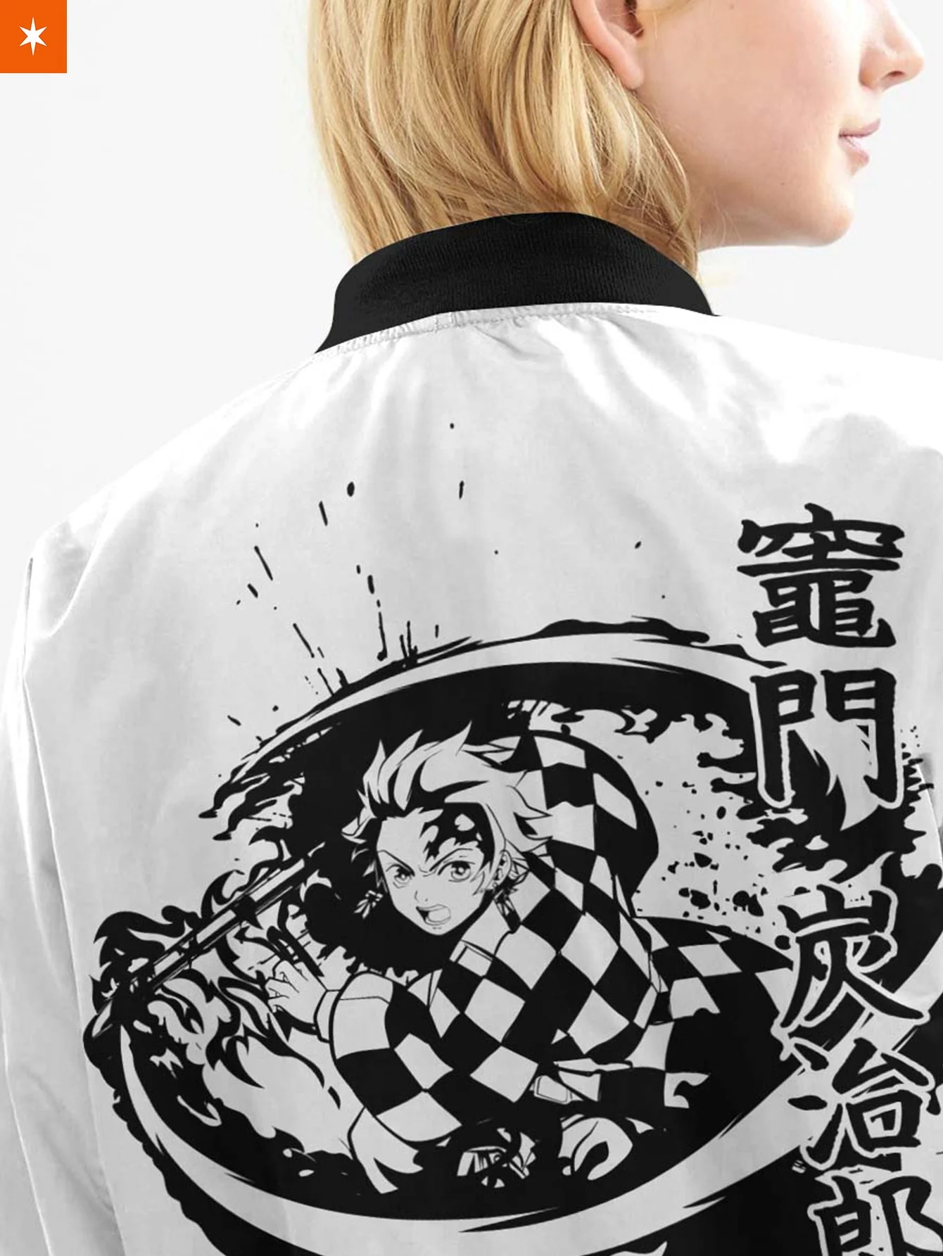 Tanjiro B&W Bomber Jacket - necksoother