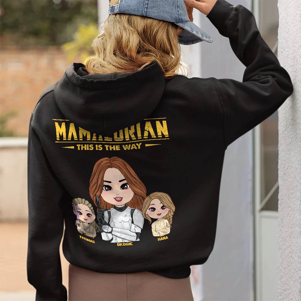The Mamalorian This Is The Way Personalized Back Print Shirt Gift For Mom - Mother's Day Gift - necksoother