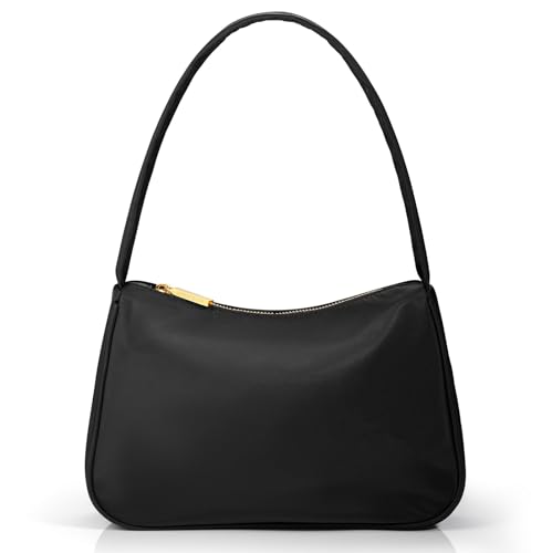 CHICECO Nylon Small Crescent Shoulder Bag Purse for Womem. Hobo Tote Handbag Mini Clutch Purse - necksoother
