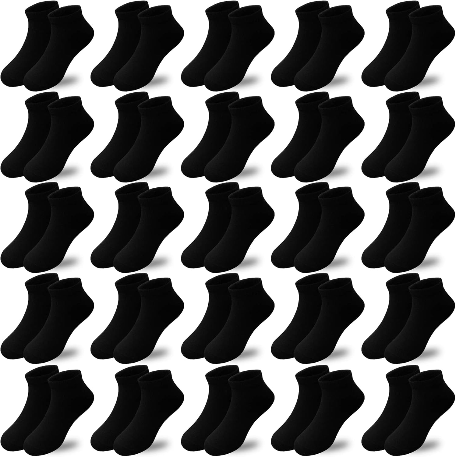 Boys Socks 25 Pairs kids Sport Ankle Athletic Socks Half Cushion Low Cut socks - necksoother