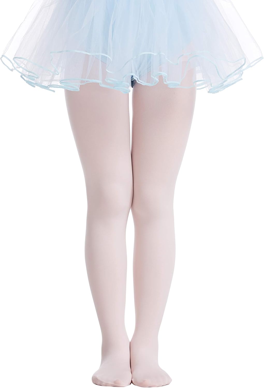 Frola Tights for Girls 40 Denier Semi Opaque Soft Pantyhose Ballet Dance Panty Footed Tights - necksoother